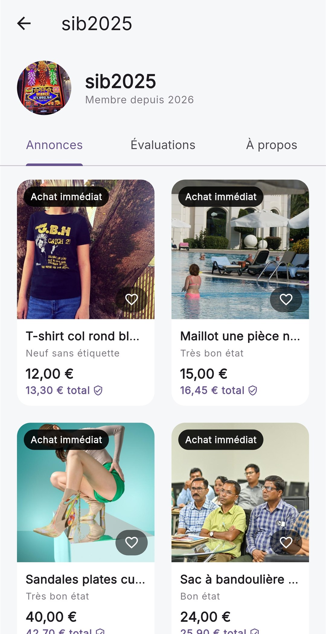 Profil vendeur